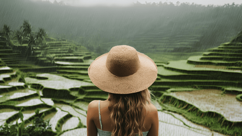 雨季の棚田