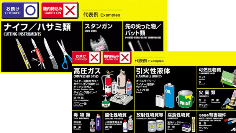 飛行機内持ち込み制限