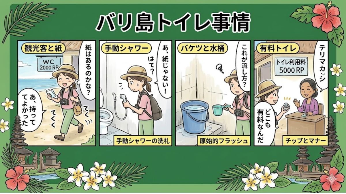 バリ島トイレ事情４コマ漫画