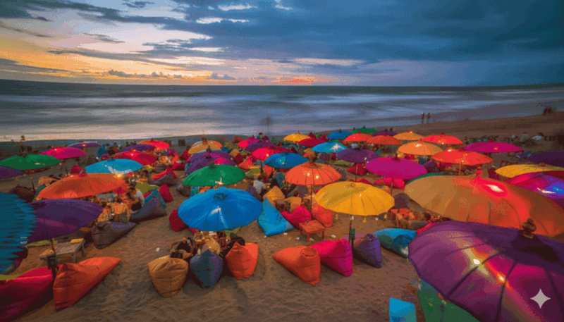 スミニャックビーチのサンセット