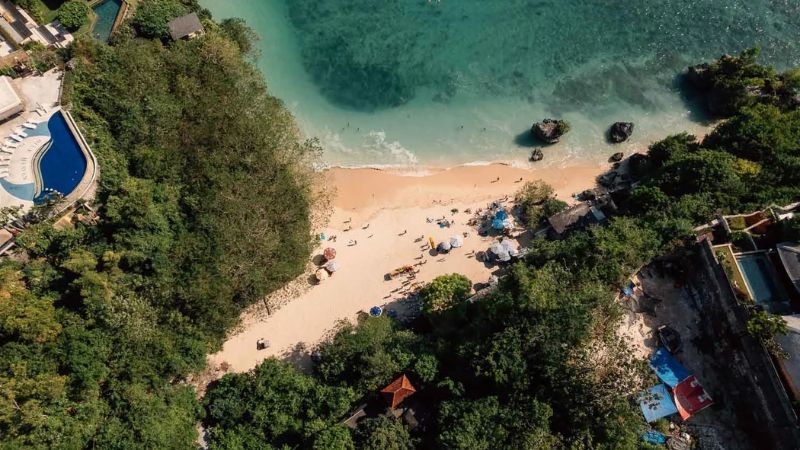 パダンパダンビーチの空撮撮影