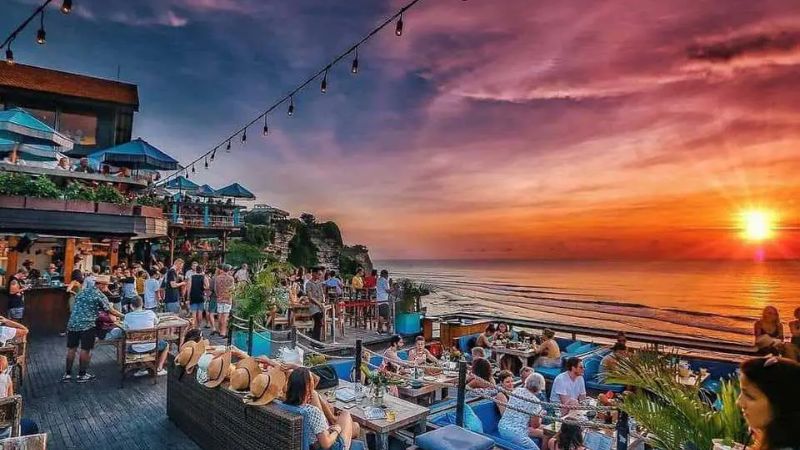 single fin からの夕日