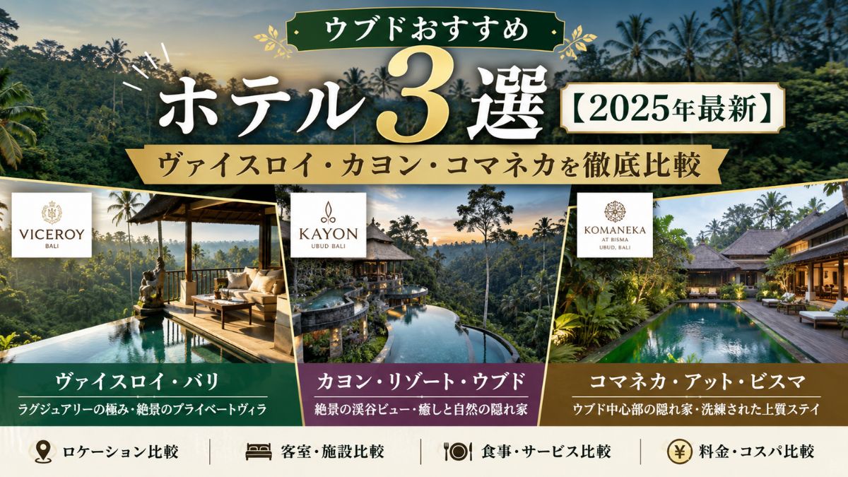 ウブドノラグジュアリーホテル３選