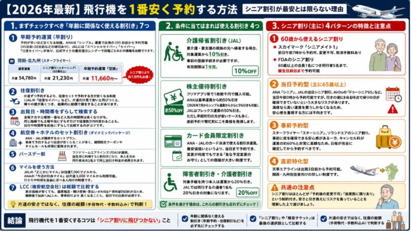 シニアが航空券を安く買う方法